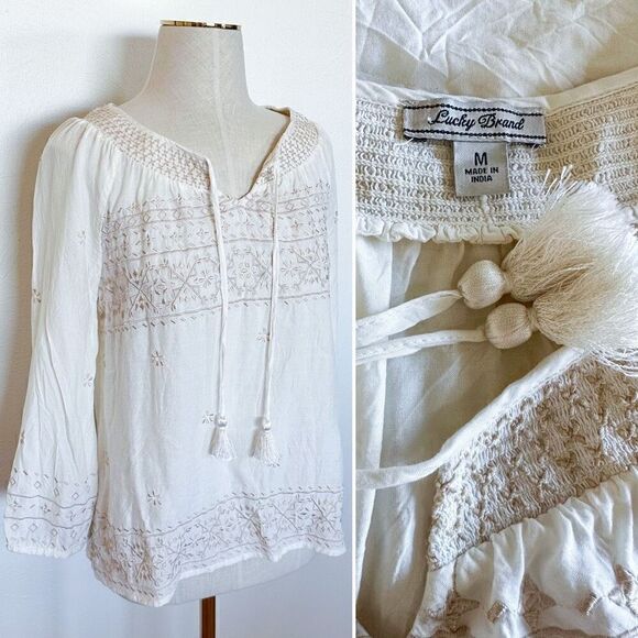 Lucky Brand Embroidered Tunic M - Picture 3 of 4